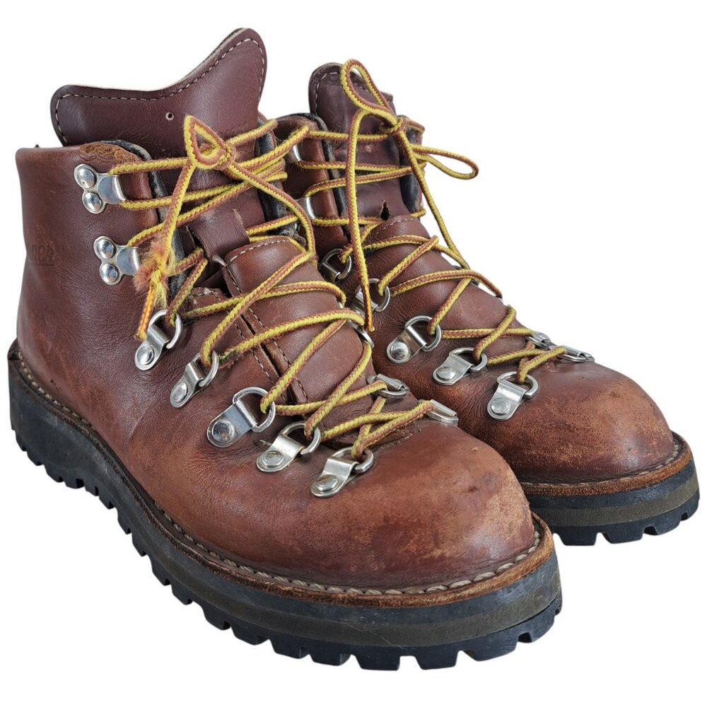 Vintage Danner Brown Leather Mountain Light Hiking Boots Size 6w 30520x Gortex